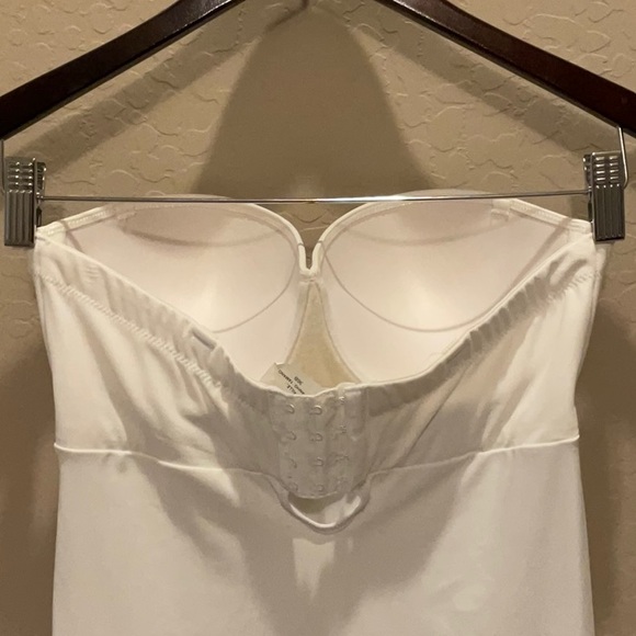 white strapless full length bra slip size 36B-David’s Bridal by Q-T Intimates - Picture 6 of 16
